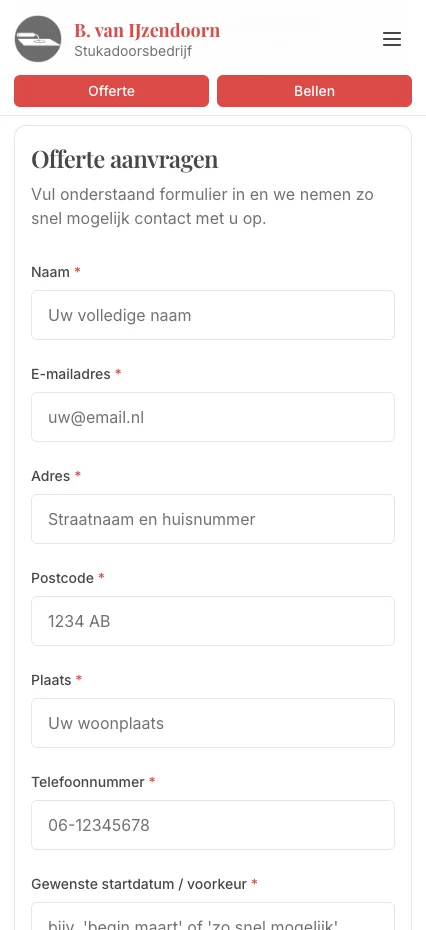 Stukadoorsbedrijf B van Ijzendoorn mobiele screenshot 3
